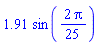 1.91*sin((2/25)*Pi)