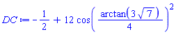 -1/2+12*cos((1/4)*arctan(3*7^(1/2)))^2