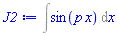 Int(sin(p*x), x)