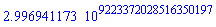 0.2996941173e9223372028516350198