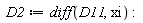 D2 := diff(D11, xi)