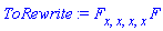 (diff(diff(diff(diff(F, x), x), x), x))*F
