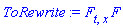 (diff(diff(F, t), x))*F