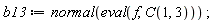 b13 := normal(eval(f, C(1, 3)));