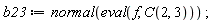 b23 := normal(eval(f, C(2, 3)));