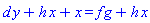 d*y+h*x+x = f*g+h*x
