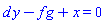 d*y-f*g+x = 0