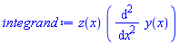 z(x)*(diff(diff(y(x), x), x))