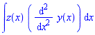 int(z(x)*(diff(diff(y(x), x), x)), x)