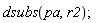 dsubs(pa, r2)