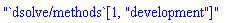 "`dsolve/methods`[1, "development"]"