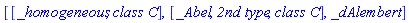 [[_homogeneous, `class C`], [_Abel, `2nd type`, `class C`], _dAlembert]