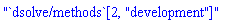 "`dsolve/methods`[2, "development"]"