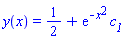 y(x) = 1/2+exp(-x^2)*c__1