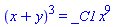 (x+y)^3 = _C1*x^9