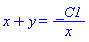 x+y = _C1/x