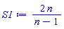 2*n/(n-1)