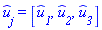 _u_[j] = [_u__1_, _u__2_, _u__3_]