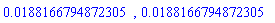 0.188166794872305e-1, 0.188166794872305e-1