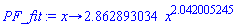 proc (x) options operator, arrow; 2.862893034*x^2.042005245 end proc