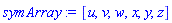 [u, v, w, x, y, z]