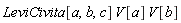 LeviCivita[a, b, c]*V[a]*V[b]