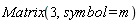 Matrix(3, symbol = m)