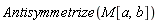 Antisymmetrize(M[a, b])