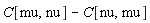 C[mu, nu]-C[nu, mu]