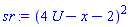 (4*U-x-2)^2