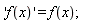 'f(x)' = f(x)