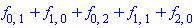 f[0, 1]+f[1, 0]+f[0, 2]+f[1, 1]+f[2, 0]