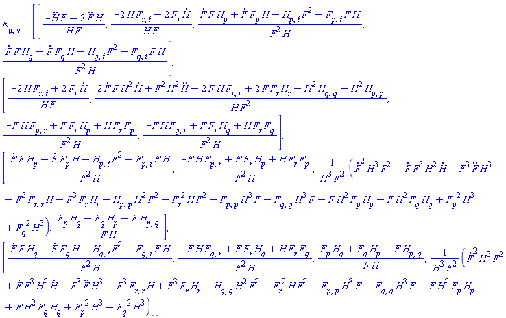 Physics:-Ricci[mu, nu] = Matrix(%id = 36893488152583639276)