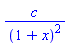 c/(1+x)^2