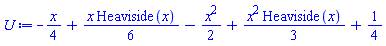 -(1/4)*x+(1/6)*x*Heaviside(x)-(1/2)*x^2+(1/3)*x^2*Heaviside(x)+1/4