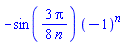 -sin((3/8)*Pi/n)*(-1)^n
