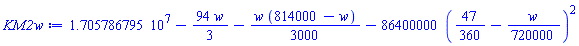 17057867.95-(94/3)*w-(1/3000)*w*(814000-w)-86400000*(47/360-(1/720000)*w)^2