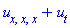 diff(diff(diff(u(x, y, t), x), x), x)+diff(u(x, y, t), t)