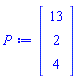 Vector(3, {(1) = 13, (2) = 2, (3) = 4})