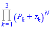 Product((P[k]+x[k])^N, k = 1 .. 3)