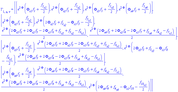 Physics:-Christoffel[1, mu, nu] = Matrix(%id = 36893488152548017444)