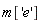 m['e']