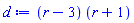 (r-3)*(r+1)
