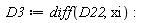 D3 := diff(D22, xi)