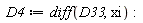 D4 := diff(D33, xi)