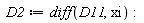 D2 := diff(D11, xi)