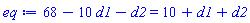 68-10*d1-d2 = 10+d1+d2