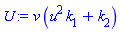 v*(u^2*k[1]+k[2])