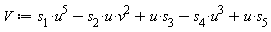V := u^5*s[1]-u^3*s[4]-u*v^2*s[2]+u*s[3]+u*s[5]