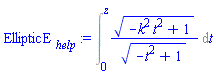 Int((-k^2*t^2+1)^(1/2)/(-t^2+1)^(1/2), t = 0 .. z)